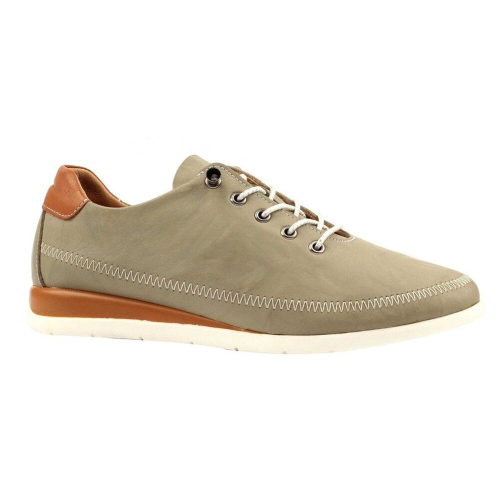 Lunar Womens/Ladies Penelopy Leather Sneakers / Khaki